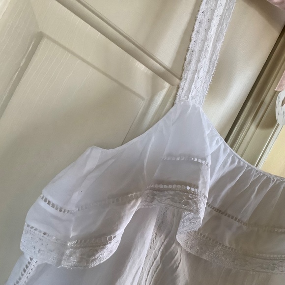 Zadig & Voltaire Cya Ruffled Lace Camisole White SZ L - Picture 11 of 16